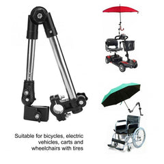 Wheelchair Stroller Bicycle Umbrella Attachment Handle Bar Holder Clamp Supporter Connector for Elderly Wheelchair Accessory