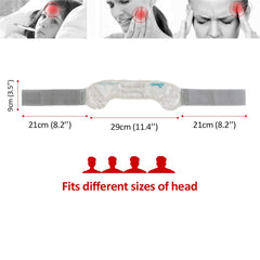 Headache Ice Pack Adjustable Head Wrap for Women Men Gel Beads for Pain Relief Migraine Toothache Hot Cold Compress Therapy Tool