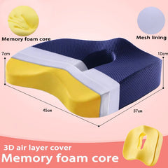 Memory Foam Seat Cushion Orthopedic Pillow Coccyx Office Chair Cushion Car Seat Pillow Wheelchair Massage Vertebrae Seat Pad