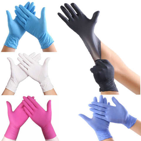 Black Disposable Chemical Resistant Rubber Nitrile Latex Work Housework Kitchen Home Cleaning Car Repair Tattoo Car Wash Gloves