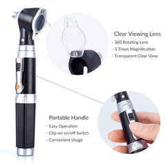 Professional Otoscopio Diagnostic Kit with 8 Tips Medical Home Doctor ENT Ear Care Endoscope LED Portable Otoscope Ear Cleaner