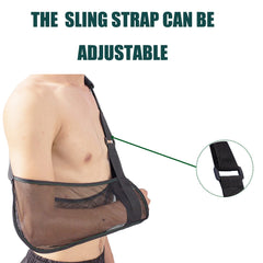 Cool Mesh Arm Sling Medical Shoulder Immobilizer Rotator Cuff Wrist Elbow Forearm Support Brace Strap Lightweight Breathable
