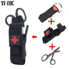 Tactical CAT Tourniquet &amp; Trauma Medical Shear,Tourniquet Bag,MOLLE Pouch Duty Belt Loop for First aid kit,fast hemostasis
