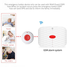 Wolf-Guard 2G/3G GSM SOS Wireless Home Alarm Security System IOS/Andriod APP Control 110dB Safety for Patient/Elderly