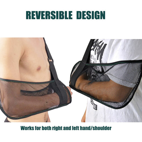 Cool Mesh Arm Sling Medical Shoulder Immobilizer Rotator Cuff Wrist Elbow Forearm Support Brace Strap Lightweight Breathable