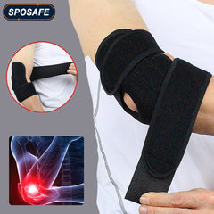 Sports Adjustable Neoprene Elbow Brace Wraps Black Breathable Arm Support Strap Band Joint Sprain Protection Tennis Golfers Men