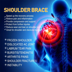 Tcare Adjustable Shoulder Brace Men Women, Shoulder Stability Support Brace for Torn Rotator Cuff Support Tendonitis Dislocation