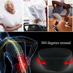 Tcare Back Support Sport Adjustable Back Brace Lumbar Support Belt with Breathable Dual Straps Gym Lower Back Pain Relief Unisex