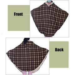 Wheelchair Half-pack Thermal Blanket Thickened Plus Size Double-layer Fabric With Hood Shoulder Waist Warmth For Elderly Care
