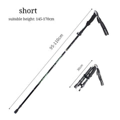 Multifunction Walking Stick Trekking Poles Telescopic Fold Crutches Hiking Stick Crutch Elderly Metal Stick Walking Cane Outdoor