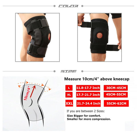 Neoprene Adjustable Gym Knee Pad for Knee Support Brace Compression Kneepad Joint Arthritis Dual Hinged Open Patella Stabilizer