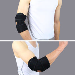 Sports Adjustable Neoprene Elbow Brace Wraps Black Breathable Arm Support Strap Band Joint Sprain Protection Tennis Golfers Men