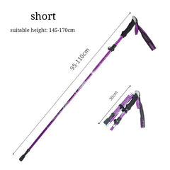 Multifunction Walking Stick Trekking Poles Telescopic Fold Crutches Hiking Stick Crutch Elderly Metal Stick Walking Cane Outdoor