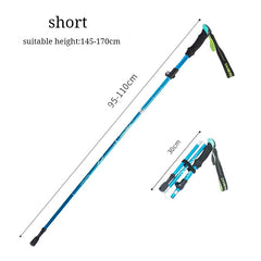 Multifunction Walking Stick Trekking Poles Telescopic Fold Crutches Hiking Stick Crutch Elderly Metal Stick Walking Cane Outdoor