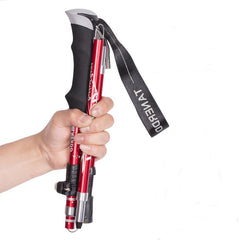 Multifunction Walking Stick Trekking Poles Telescopic Fold Crutches Hiking Stick Crutch Elderly Metal Stick Walking Cane Outdoor