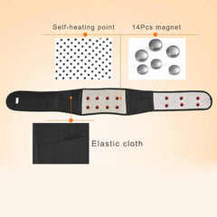 Tcare Adjustable Waist Tourmaline Self Heating Magnetic Therapy Back Waist Support Belt Lumbar Brace Massage Band Health Care