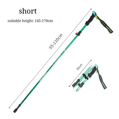 Multifunction Walking Stick Trekking Poles Telescopic Fold Crutches Hiking Stick Crutch Elderly Metal Stick Walking Cane Outdoor