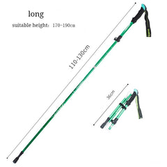 Multifunction Walking Stick Trekking Poles Telescopic Fold Crutches Hiking Stick Crutch Elderly Metal Stick Walking Cane Outdoor