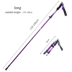 Multifunction Walking Stick Trekking Poles Telescopic Fold Crutches Hiking Stick Crutch Elderly Metal Stick Walking Cane Outdoor