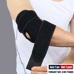 Sports Adjustable Neoprene Elbow Brace Wraps Black Breathable Arm Support Strap Band Joint Sprain Protection Tennis Golfers Men