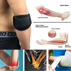 Tcare 1Piece Tennis Elbow Brace for Tendonitis - with Compression Pad Tennis &amp; Golfer&#39;s Elbow Strap Band - Relieves Forearm Pain