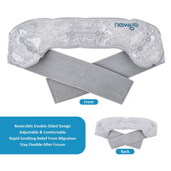Headache Ice Pack Adjustable Head Wrap for Women Men Gel Beads for Pain Relief Migraine Toothache Hot Cold Compress Therapy Tool