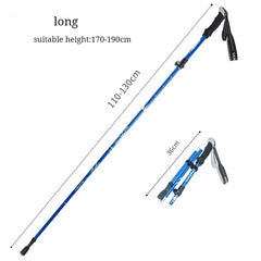 Multifunction Walking Stick Trekking Poles Telescopic Fold Crutches Hiking Stick Crutch Elderly Metal Stick Walking Cane Outdoor