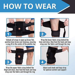 Neoprene Adjustable Gym Knee Pad for Knee Support Brace Compression Kneepad Joint Arthritis Dual Hinged Open Patella Stabilizer
